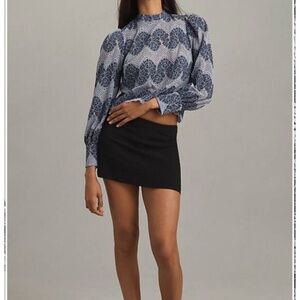 Anthropologie Dolan Left Coast Mock-Neck Lace Blouse - M